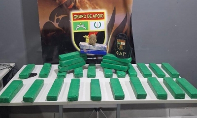 Polcia Militar apreende 30 quilos de maconha e prende dois faccionados em Vrzea Grande