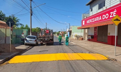 V�rzea Grande intensifica instala��o de quebra-molas para garantir mais seguran�a vi�ria
