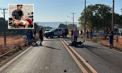 Jovem de 19 anos morre em coliso entre moto e caminhonete na MT-240