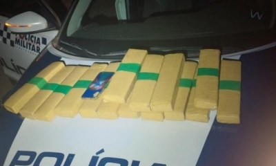 Polcia Militar prende dois homens com 15 tabletes de maconha durante abordagem na MT-246
