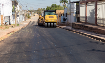Obras de pavimentao no Parque Cuiab avanam e beneficiam populao