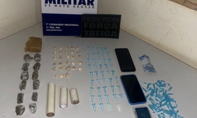 Fora Ttica prende dois faccionados por trfico de drogas em Brasnorte