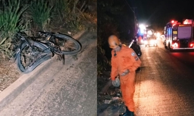 Idoso morre atropelado enquanto pedalava em rodovia de Rondon�polis