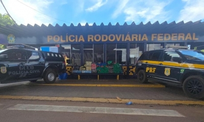 Polcia Civil e PRF apreendem 485 tabletes de maconha que eram transportados na BR-163 em Rondonpolis