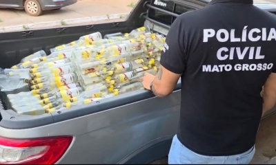 Polcia Civil e Vigilncia Sanitria fecham fbrica clandestina de bebidas destiladas em Vrzea Grande