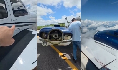 H�lice se solta em pleno voo e avi�o faz pouso de emerg�ncia em C�ceres (V�deo)