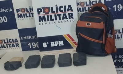 Pol�cia Militar prende mulher com cinco quilos de pasta base de coca�na em C�ceres