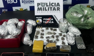 For�a T�tica prende dupla e apreende drogas e ovos de P�scoa que seriam distribu�dos por fac��o criminosa