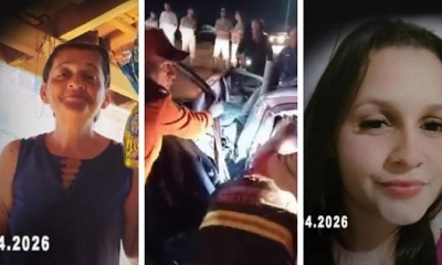 Trag�dia na MT-343 mata m�e e filha; vice-prefeito � socorrido com ferimentos