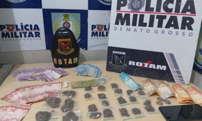 Rotam prende mãe e filha por tráfico de drogas e apreende entorpecentes e dinheiro