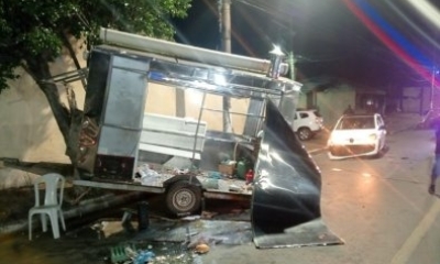 Motorista embriagado atinge trailer de lanches, deixa proprietário ferido e é preso em Cuiabá