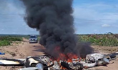 Avião bimotor cai em área rural entre Campo Novo do Parecis e Brasnorte