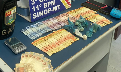 Operao policial resulta em priso de trs pessoas por trfico de drogas em Sinop