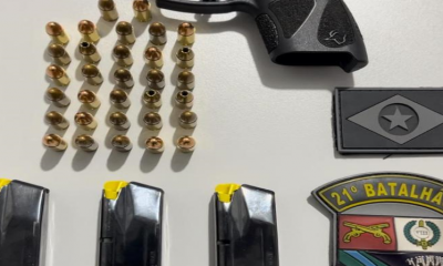 Homem � preso com pistola e muni��es durante abordagem na MT-220