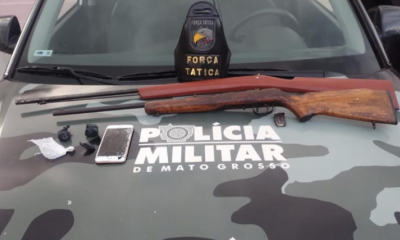 For�a T�tica e CPE de Goi�s prendem tr�s homens por tr�fico e porte ilegal de armas