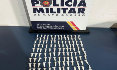 Adolescente de 13 anos � apreendida por tr�fico de drogas em S�o Jos� dos Quatro Marcos