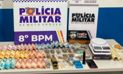 Homem com 13 passagens criminais  preso com drogas e munies em Alta Floresta