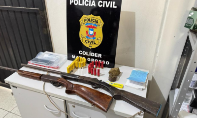 Jovem  preso com armas, munies e drogas durante operao na zona rural de Colder