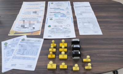 Pol�cia Civil realiza opera��o contra venda de diplomas falsos em Rondon�polis