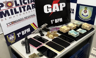 PM prende dupla por tentativa de feminic�dio e apreende armas e R$ 54 mil