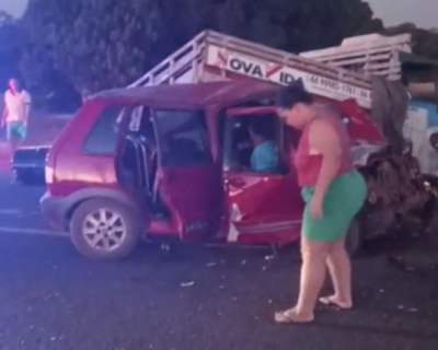 Coliso entre Fiat Uno e caminhonete mata quatro pessoas na MT-338, em Itanhang