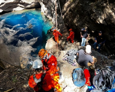 Bombeiros apoiam pesquisa para mapear sistema de cavernas submersas em Nobres