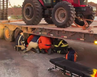 Mulher morre aps ser atropelada por carreta em rua movimentada de Lucas do Rio Verde