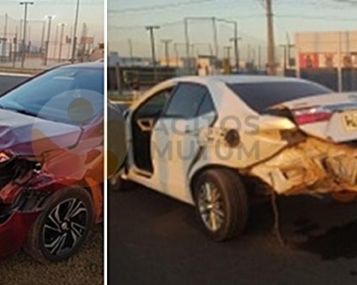 Motorista alcoolizado causa acidente em rotatria de Nova Mutum