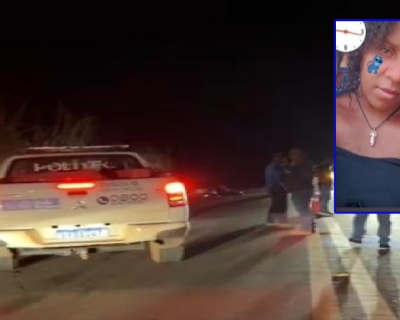 Mulher  atropelada e morta por carreta na MT-170