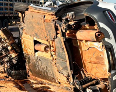 Coliso entre carro e caminho deixa um morto e uma ferida na BR-163 