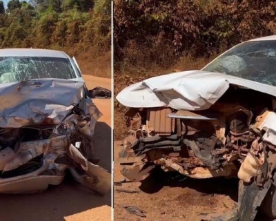 Coliso provocada por nuvem de poeira deixa trs feridos em estrada rural de Nova Mutum