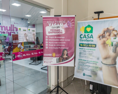 Feiro com mais de mil vagas, vacina e apoio a mulheres segue at sexta em Cuiab