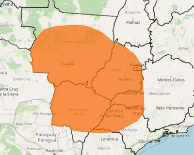 Inmet emite alerta laranja de baixa umidade para Mato Grosso e outras seis regies do pas