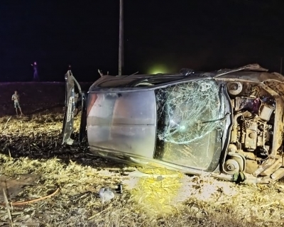 Motorista morre aps capotamento na MT-449 