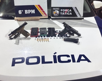 Pol�cia Militar prende dois faccionados suspeitos por homic�dio de mulher em C�ceres