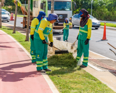 Avenida dos Trabalhadores recebe operao de limpeza e manuteno em Cuiab