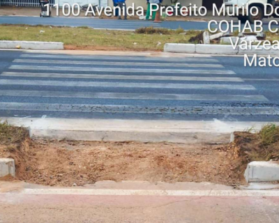 Prefeitura amplia obras de acessibilidade em avenidas de Vrzea Grande