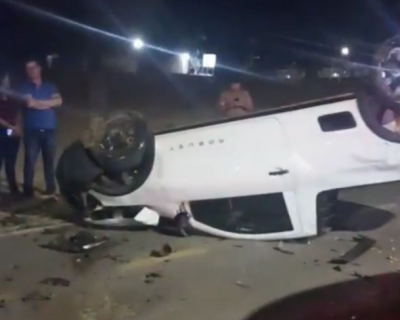 Motorista perde controle e provoca acidente em avenida de Lucas do Rio Verde