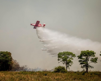 Corpo de Bombeiros intensifica combate a incndios florestais com uso de aeronaves