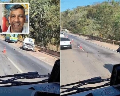Vereador morre e ex-prefeito fica ferido em acidente entre Creta e T-Cross na BR-364