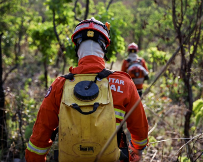 Corpo de Bombeiros extingue inc�ndio no Parque Estadual Serra Ricardo Franco