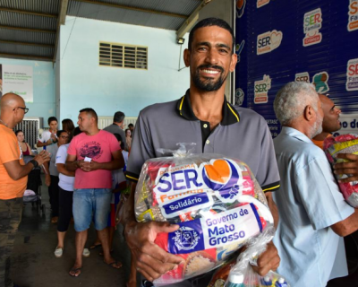 Setasc realiza ao solidria em Primavera do Leste com entrega de cestas, kits e orientaes para comunidade