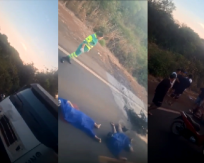 Jovens morrem em coliso entre moto e caminho na MT-246, em Barra do Bugres