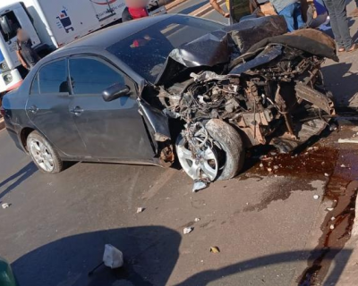 Motorista sofre convulso ao volante e provoca acidente em Vrzea Grande