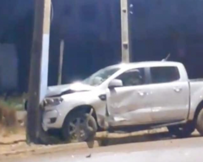 Criana fica ferida em coliso entre caminhonete e carro em Sinop