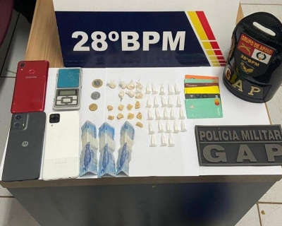 Integrante de fac��o � preso por tr�fico de drogas durante opera��o da PM em Jaciara