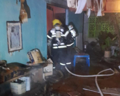 Bombeiros resgatam idoso durante incndio em kitnet em Sinop
