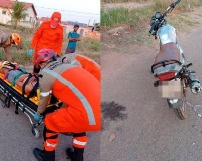 Mulher sofre fratura exposta aps ser atropelada por motociclista embriagado
