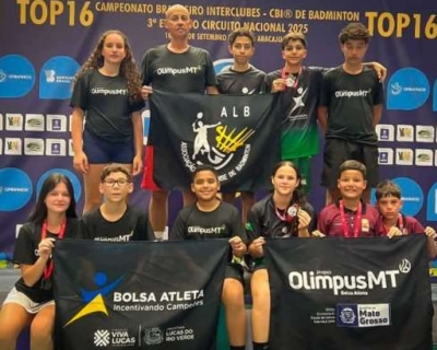 Atletas de MT brilham e conquistam cinco medalhas no Brasileiro de Badminton 
