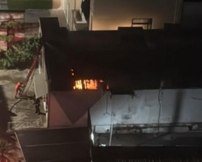 Incndio atinge loja de roupas em Cuiab e mobiliza Corpo de Bombeiros
